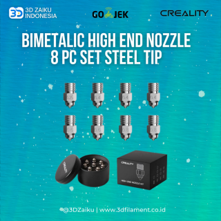 Creality Ender Series MK8 Bimetalic High End Nozzle 8 Pc Set Steel Tip